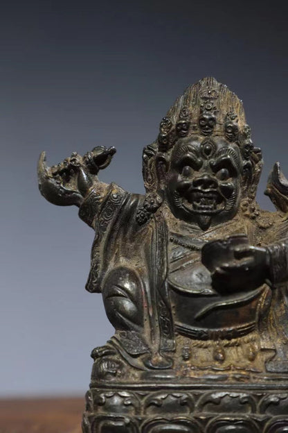 Mahakala MAGIC Tibetan Bronze Statue for Eliminating Diseases