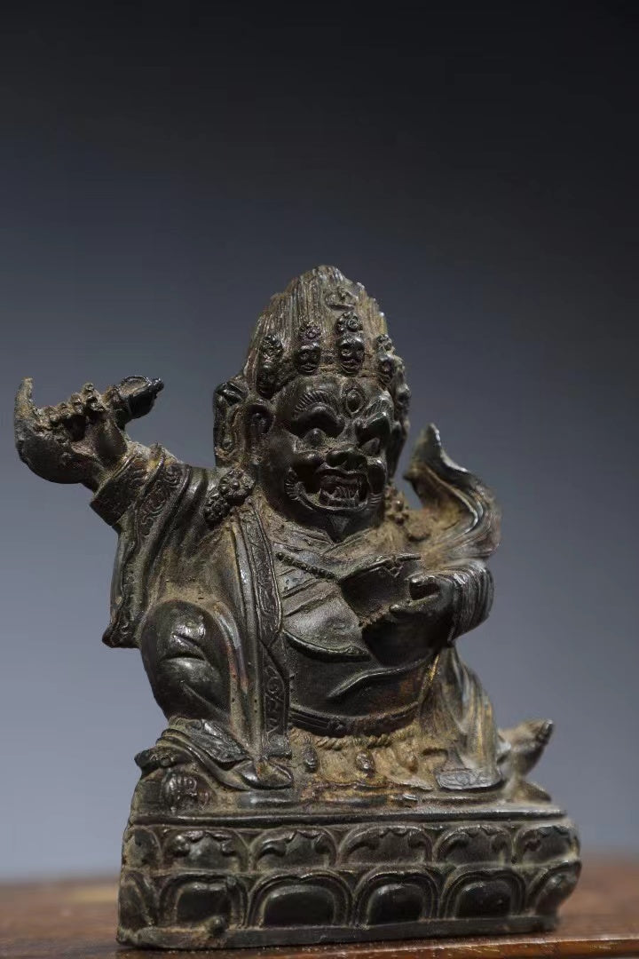 Mahakala MAGIC Tibetan Bronze Statue for Eliminating Diseases