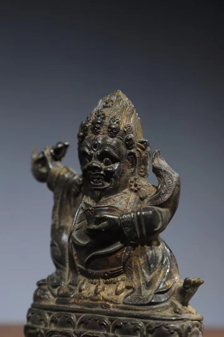 Mahakala MAGIC Tibetan Bronze Statue for Eliminating Diseases