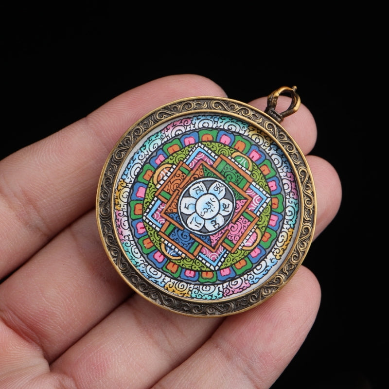 Mandala Tibetan Thangka Pendant