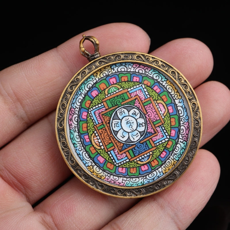 Mandala Tibetan Thangka Pendant