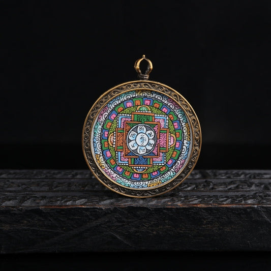 Mandala Tibetan Thangka Pendant