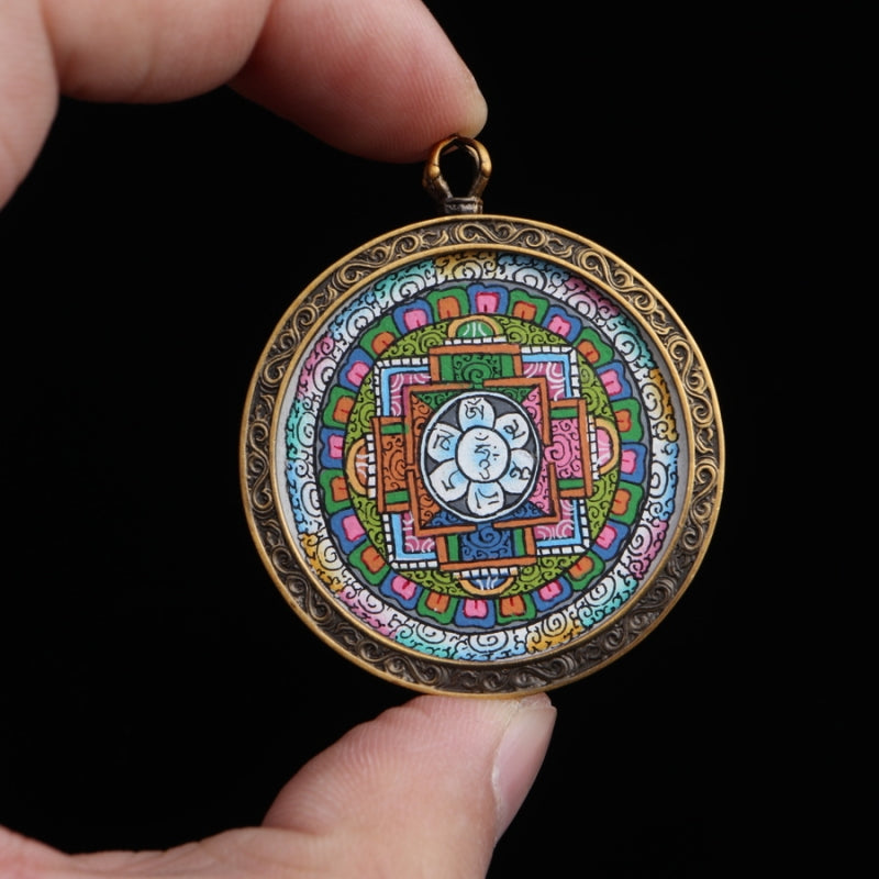 Mandala Tibetan Thangka Pendant