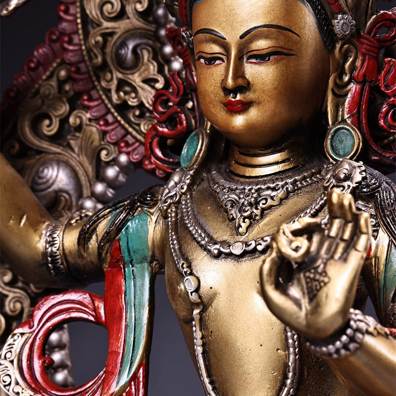 Manjushri AWAKENING Tibetan Statue for Eliminating Weakness