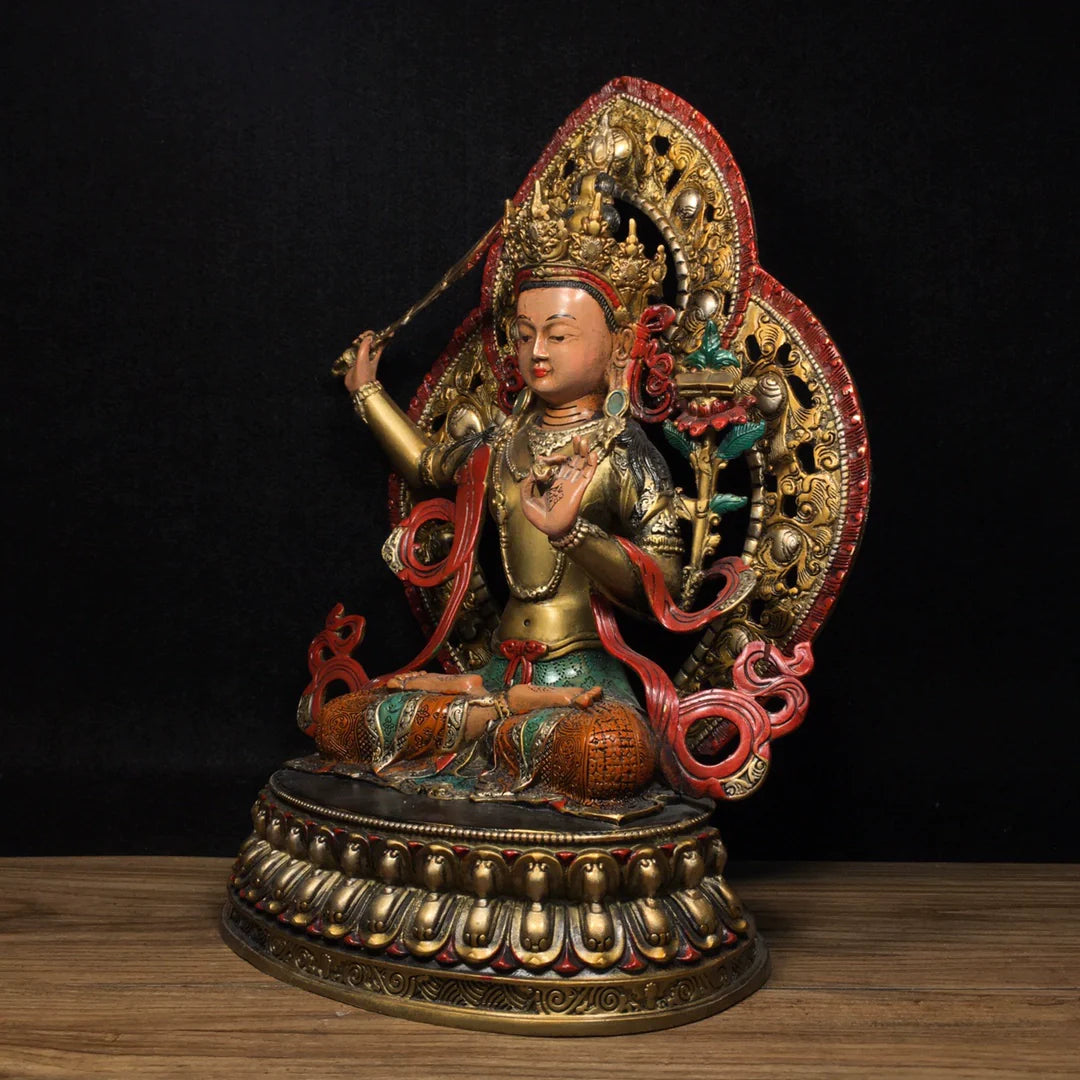 Manjushri AWAKENING Tibetan Statue for Eliminating Weakness