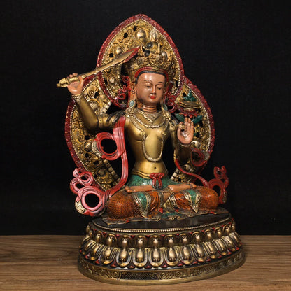 Manjushri AWAKENING Tibetan Statue for Eliminating Weakness