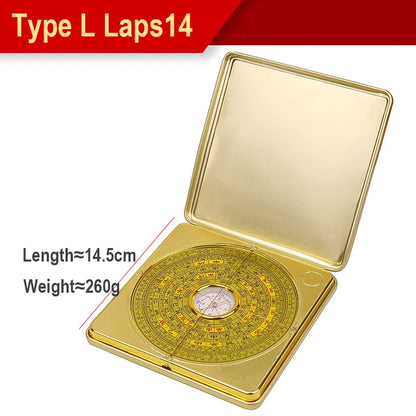 Metal Feng shui Luopan Compass Blessed Lucky Mascot Square LuoJingYi High Precision Professional Master Supplies Home Decoration