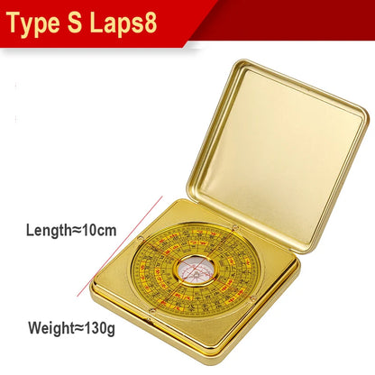 Metal Feng shui Luopan Compass Blessed Lucky Mascot Square LuoJingYi High Precision Professional Master Supplies Home Decoration