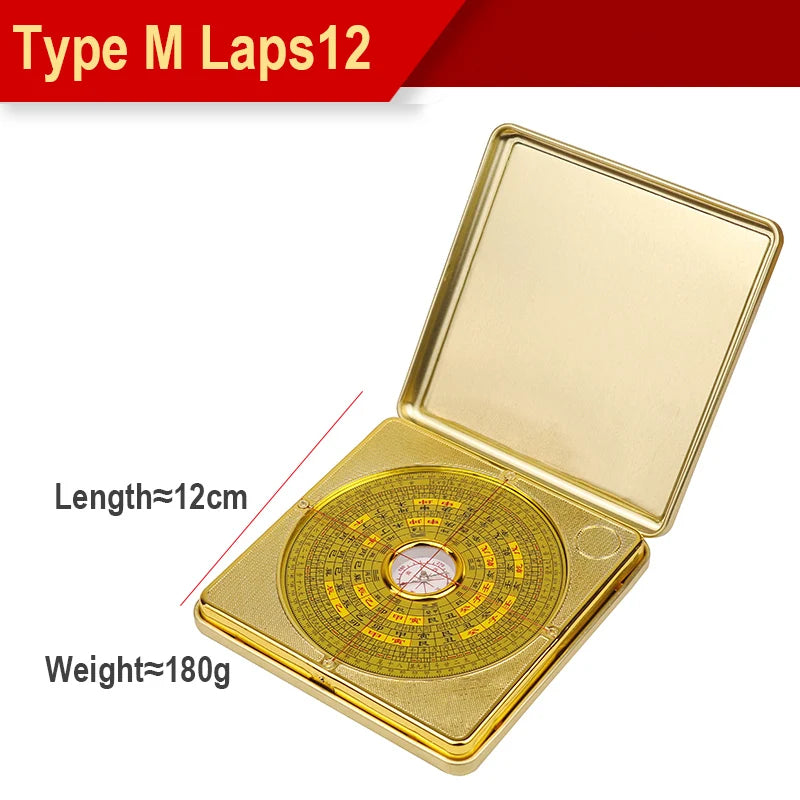 Metal Feng shui Luopan Compass Blessed Lucky Mascot Square LuoJingYi High Precision Professional Master Supplies Home Decoration