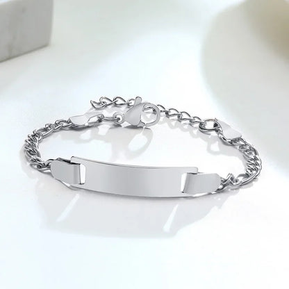 Personalize Baby Name Bracelets Non Allergy Stainless Steel Infant Baptism Bangle Jewelry Custom Boy Girl Family Love Gifts