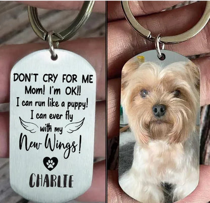 Personalized Pet Photo Necklace Engraved Pets Pendant Gifts Handmade Custom Dog Cat Keychain Memory Jewelry Picture Pendants