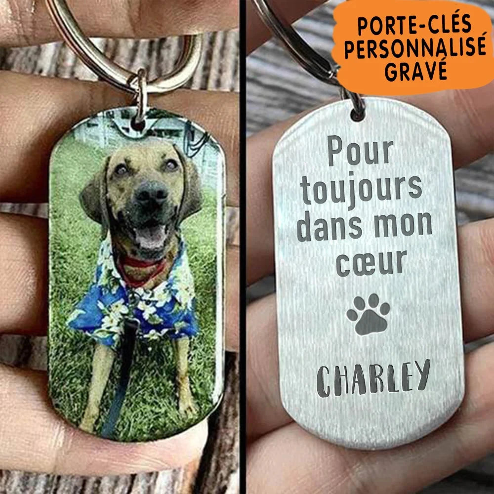 Personalized Pet Photo Necklace Engraved Pets Pendant Gifts Handmade Custom Dog Cat Keychain Memory Jewelry Picture Pendants