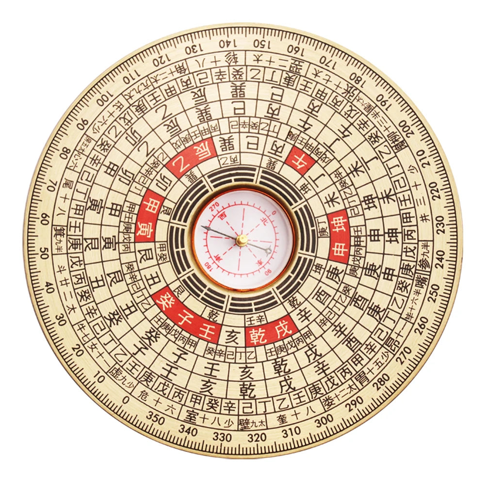 Professional compass Feng Shui measurement pure copper ornaments high precision compass luopan compass compass home decoration a