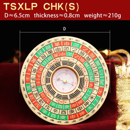 Professional compass Feng Shui measurement pure copper ornaments high precision compass luopan compass compass home decoration a