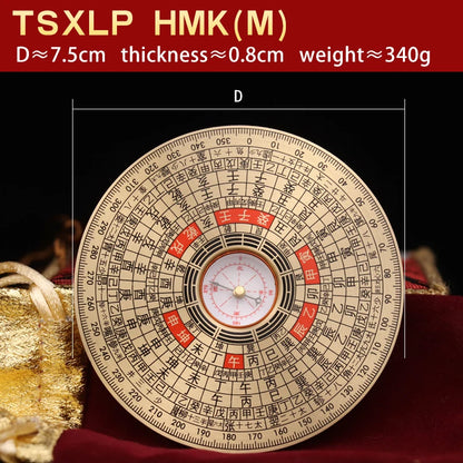 Professional compass Feng Shui measurement pure copper ornaments high precision compass luopan compass compass home decoration a