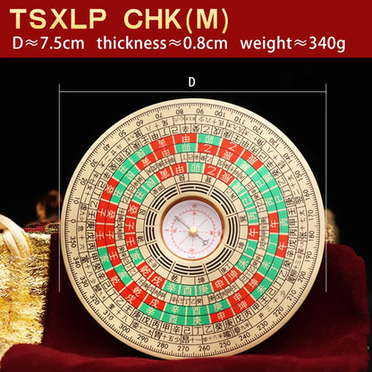 Professional compass Feng Shui measurement pure copper ornaments high precision compass luopan compass compass home decoration a