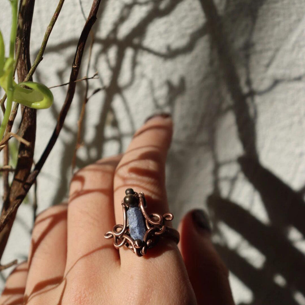 Faithful Wealth Loyal Wire Wrapped Crystal Rings