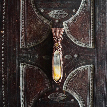 Sanctuary of Calm  Protective Energy Gemstone Wire Wrapped Pendant