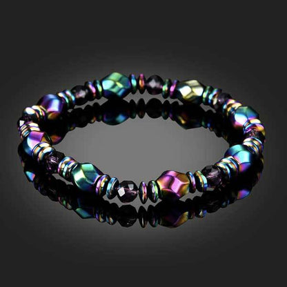 Rainbow Magnetic Hematite Wellness Bracelet