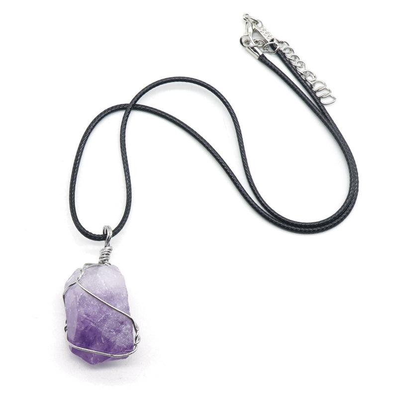 Raw Amethyst Pendant Necklace - Find Inner Peace