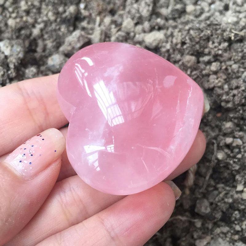 Rose Quartz Heart-Shaped Love Crystals - Love & Romance