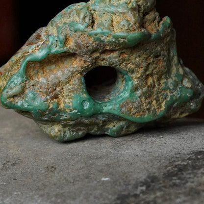 Defended Wealth Shield Unique Raw Turquoise Pendant