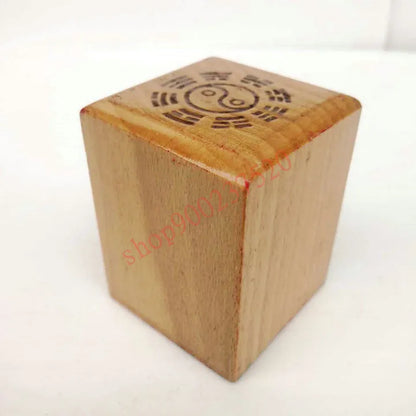 Seal for Taoist articles, imperial seal of Yama king, Taoist artifact, 5cm single side seal of peach wood