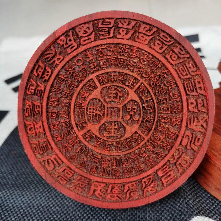 Seal of Taoist articles, seal of buddhist song, Honghua pear wood, yinban, Taoist seal, Buddhism, magic weapon