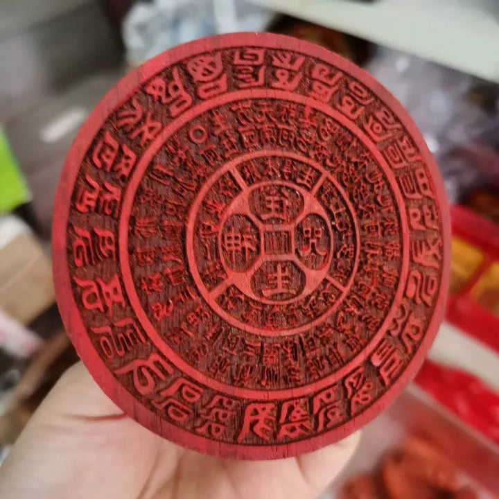 Seal of Taoist articles, seal of buddhist song, Honghua pear wood, yinban, Taoist seal, Buddhism, magic weapon