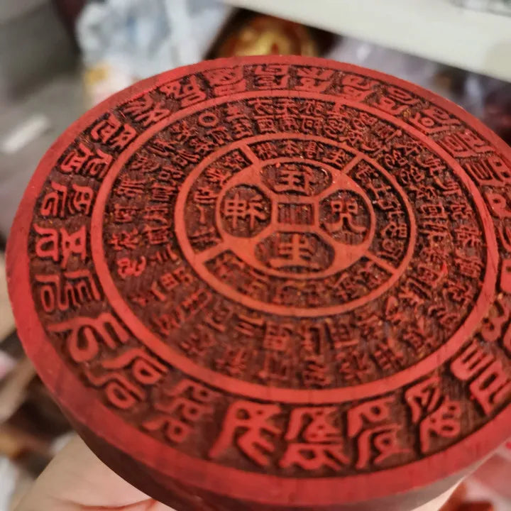 Seal of Taoist articles, seal of buddhist song, Honghua pear wood, yinban, Taoist seal, Buddhism, magic weapon