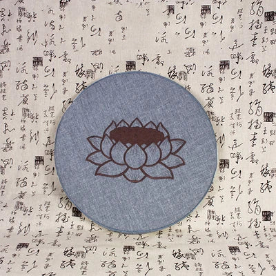 Square linen kowtow Buddha mat, home lotus Buddha kneeling mat, kneeling Futon meditation mat, hit cushion