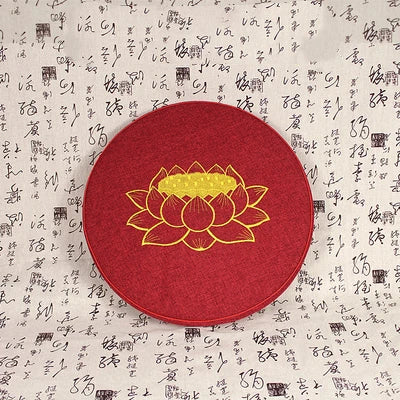 Square linen kowtow Buddha mat, home lotus Buddha kneeling mat, kneeling Futon meditation mat, hit cushion