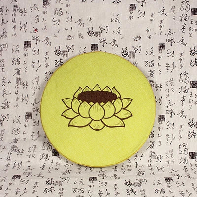 Square linen kowtow Buddha mat, home lotus Buddha kneeling mat, kneeling Futon meditation mat, hit cushion