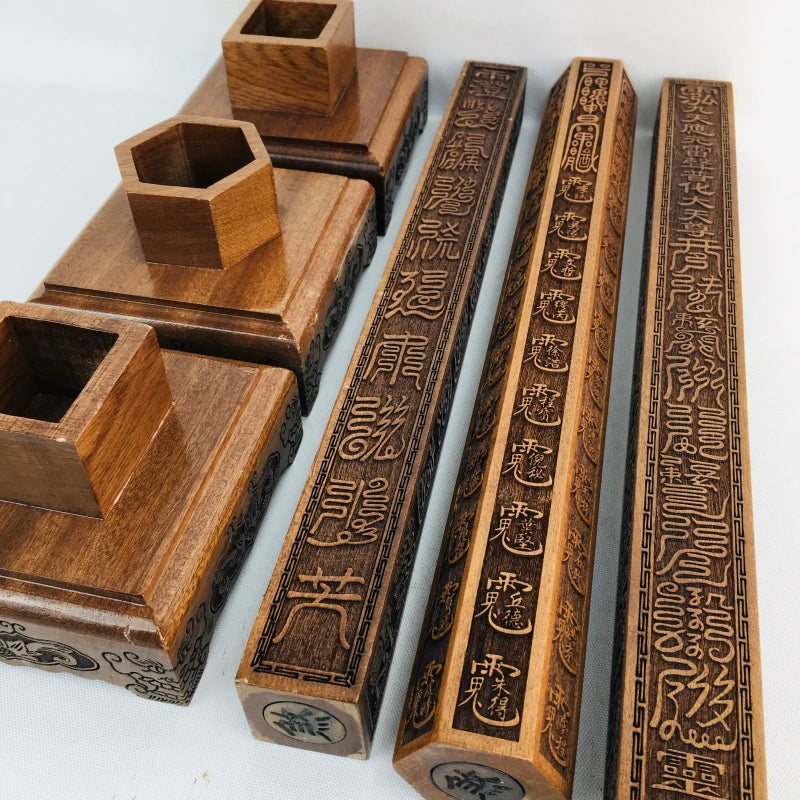 Taoist articles, Taoist Dharma ruler, Tianpeng ruler, 36 Tiangang, 4 Tianzun, 60 Jiazi, Taoist magic tools, three piece set