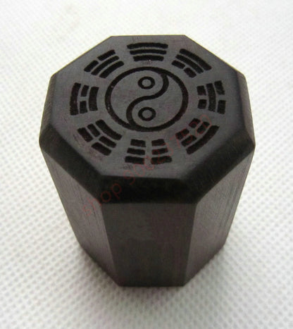 Taoist articles, Taoist magic tools, Taoist seal, Taiji Bagua seal, black sandalwood single side seal