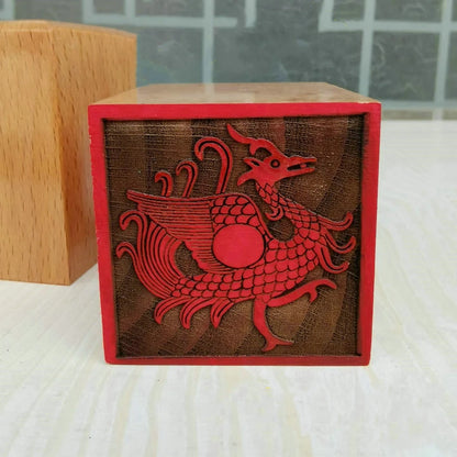 Taoist articles, Taoist magic tools, seals of four gods and beasts, single seal of peach wood