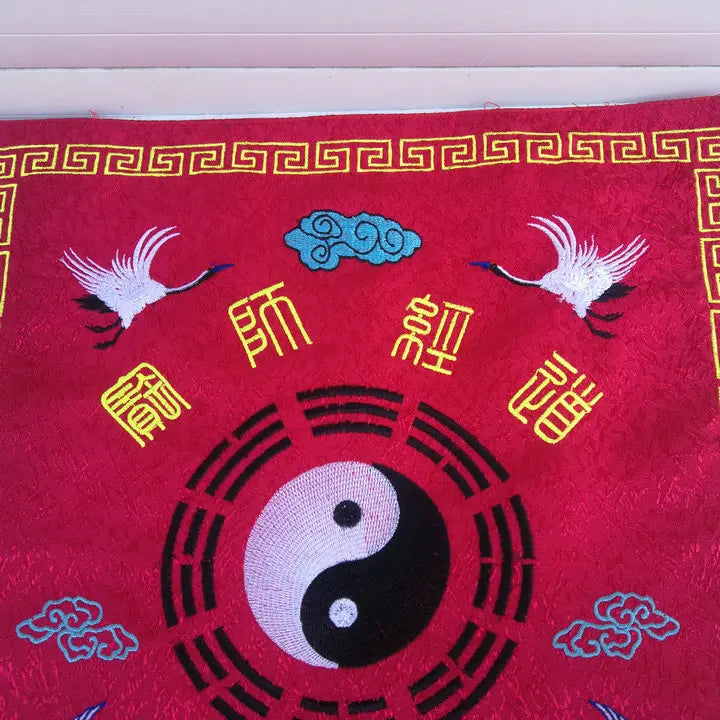 Taoist articles, jacquard material, red Sutra cover, crane sutra cover, golden thread, Taoist Sutra and wrapped Sutra cloth