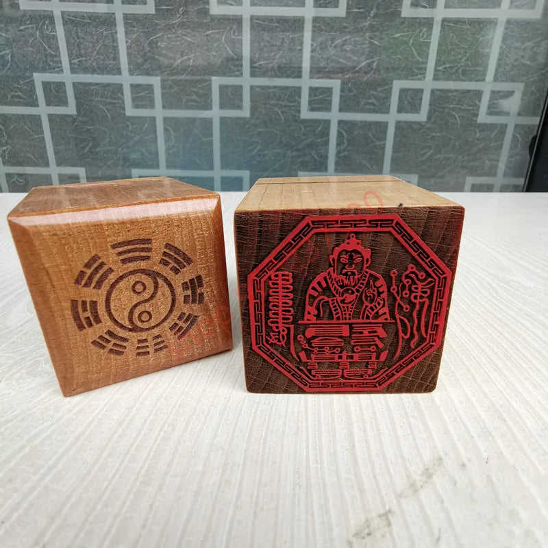 Taoist articles, seal, zhang Taoist master seal, Taoist magic weapon, 5 cm seal, peach wood single side seal