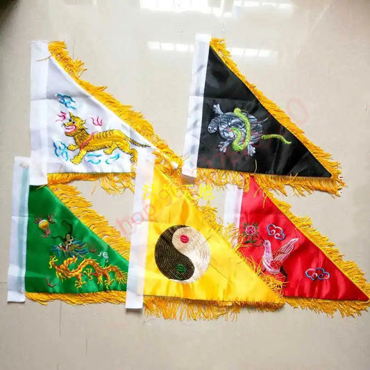 Taoist flag, Taoist supplies, Lingqi, FA flag, five element flag, five color dragon flag, five dragon flag, small size