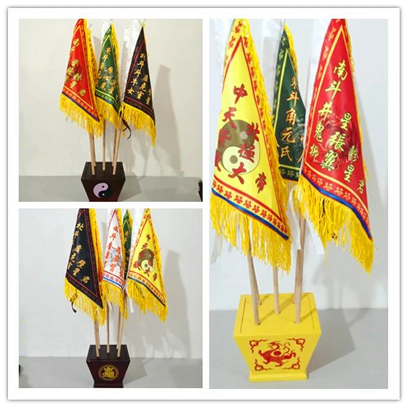 Taoist flag, five color flag, 28 Xingxiu flag, Xingxiu flag, fine double-sided printing flag, with flag bottom