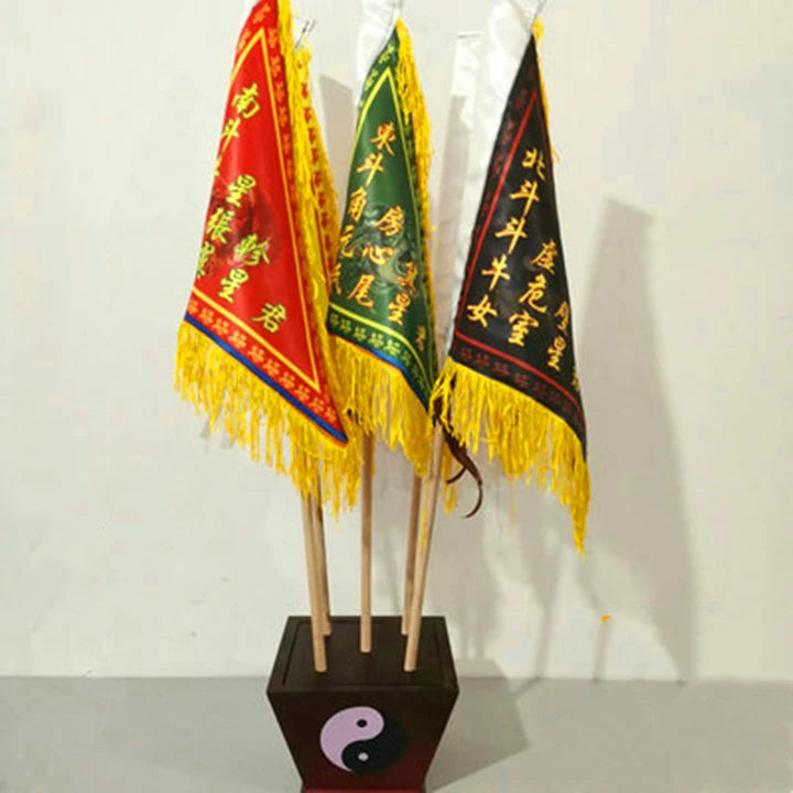 Taoist flag, five color flag, 28 Xingxiu flag, Xingxiu flag, fine double-sided printing flag, with flag bottom