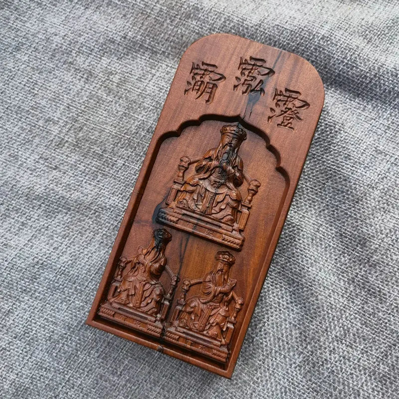 Taoist lightning stroke date wood token, enchase three official emperor, Tianguan, local official, water official token