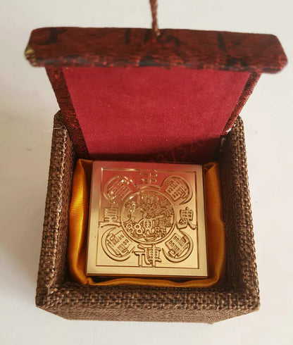 Taoist pure copper six side seal, Taoist Scripture Shibao, Zhang Tianshi, congenital eight trigrams, five road God of wealth