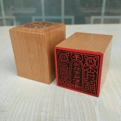 Taoist seal, Hongjun, Laozu seal, peach wood single side seal, Taoist supplies, Taoist seal, handicrafts