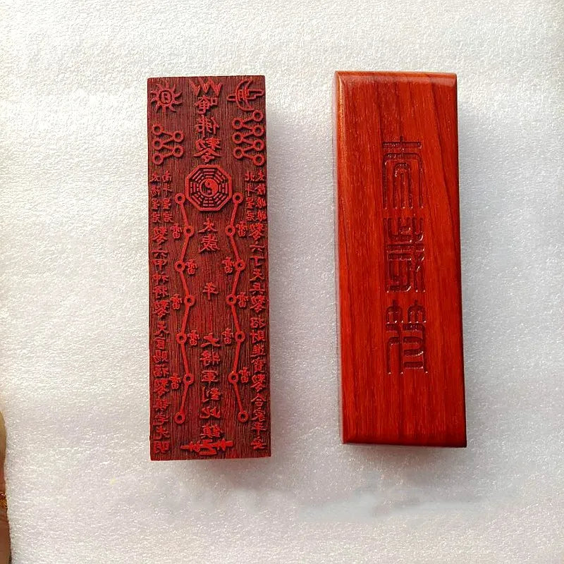 Taoist seal, Hua Tai Sui Fu seal Fu Ban, mahogany seal