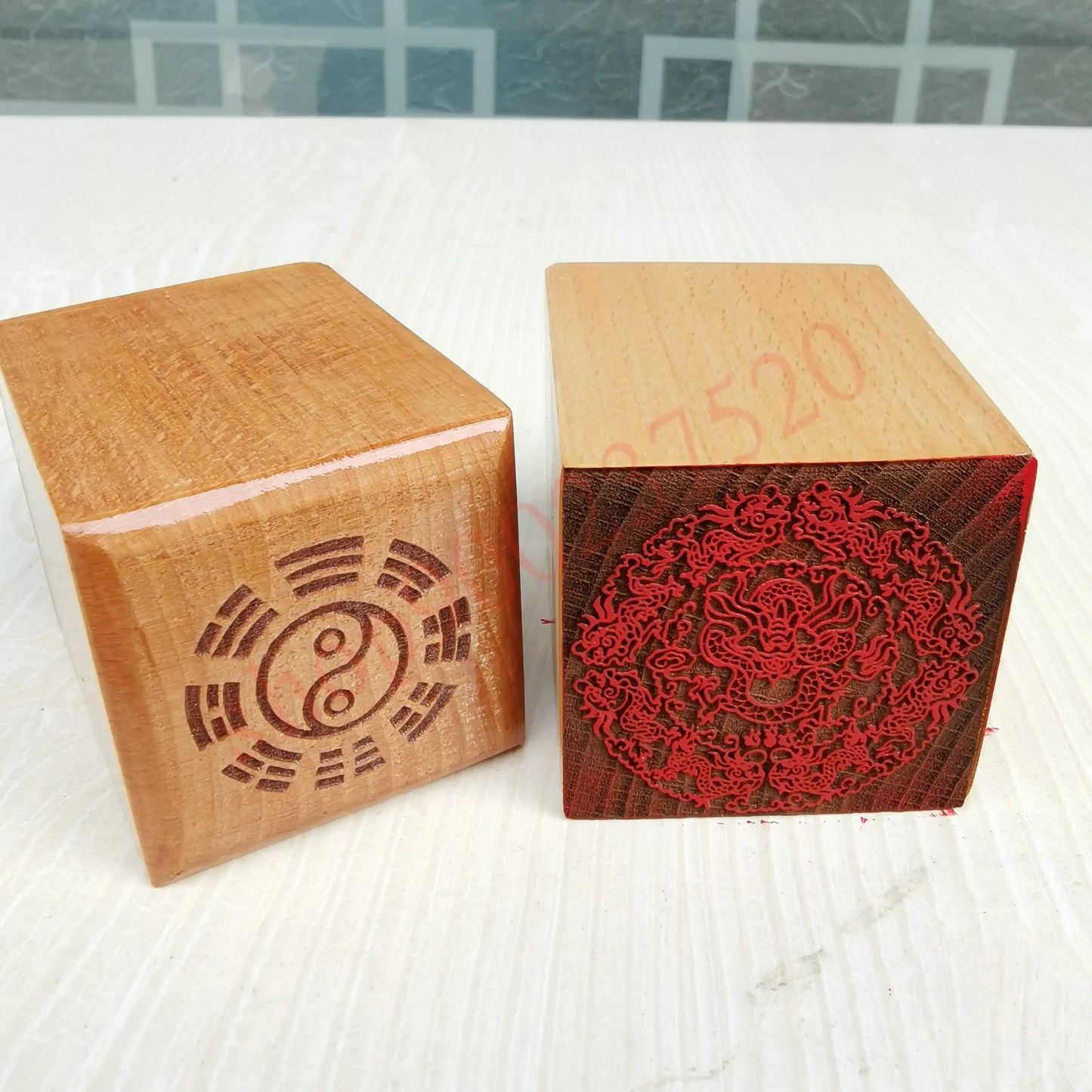 Taoist seal, Kowloon seal, peach wood seal, single side seal, Taoist supplies, handicrafts