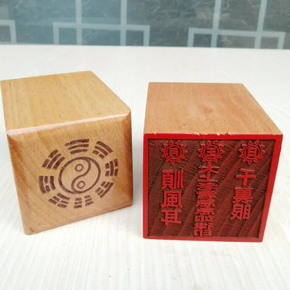 Taoist seal,  Lord Lao Zi as urgent as the law seal, Taoist peach wood single seal 5cm