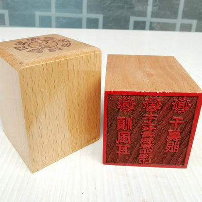 Taoist seal,  Lord Lao Zi as urgent as the law seal, Taoist peach wood single seal 5cm