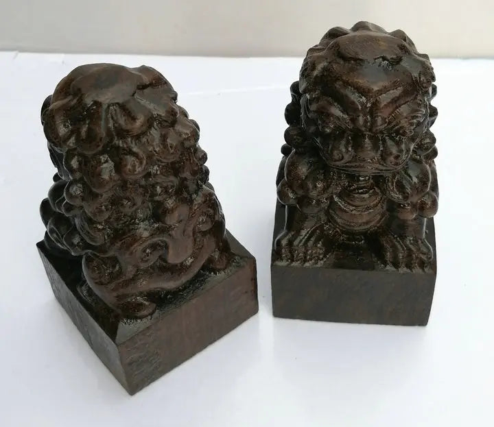 Taoist seal, Taoist master's seal, black sandalwood carving lion seal, Taoist supplies