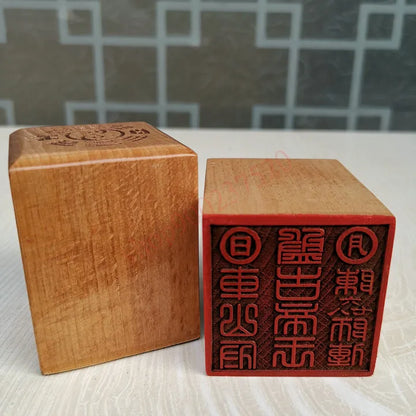 Taoist seal, cheshan Fu, Chen Liugong seal, FA Yin, peach wood single side seal, Taoist supplies